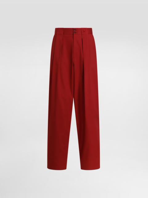 Dolce & Gabbana Stretch cotton gabardine trousers