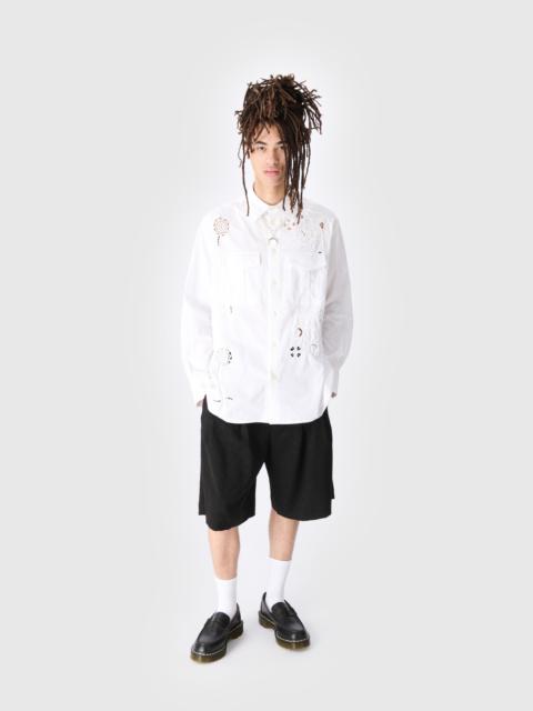 Marine Serre Upcycled Household Linen Twin Pocket Shirt