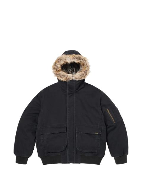 Supreme zip-up hooded jacket
