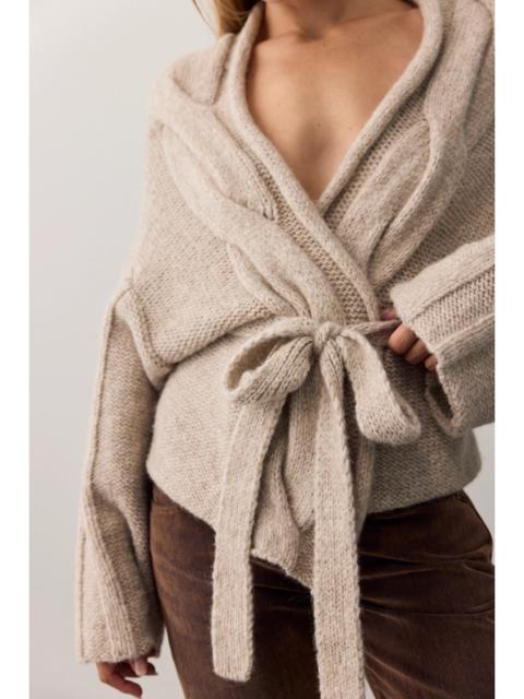 FREE PEOPLE Enlaced Cable Knit Wrap Cardi