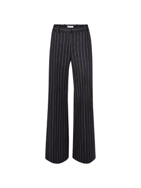 pinstripe wide leg pants