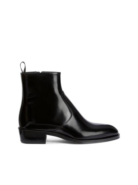 Giuseppe Zanotti Ryim elasticated-panel velvet boots - Black