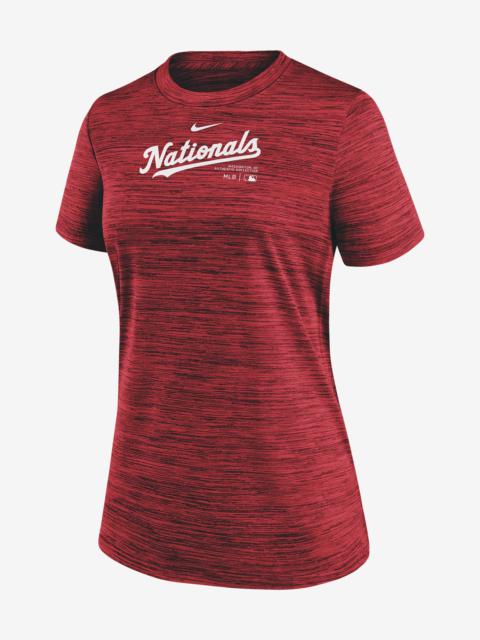 Washington Nationals Authentic Collection Practice Velocity Nike Women's Dri-FIT MLB T-Shirt