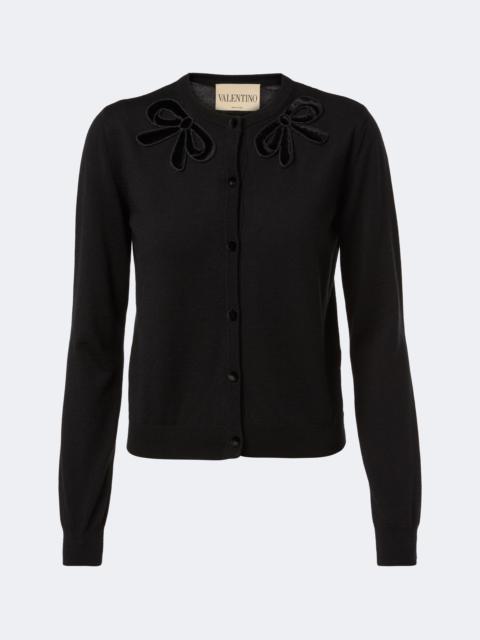 Valentino Embroidered virgin wool cardigan