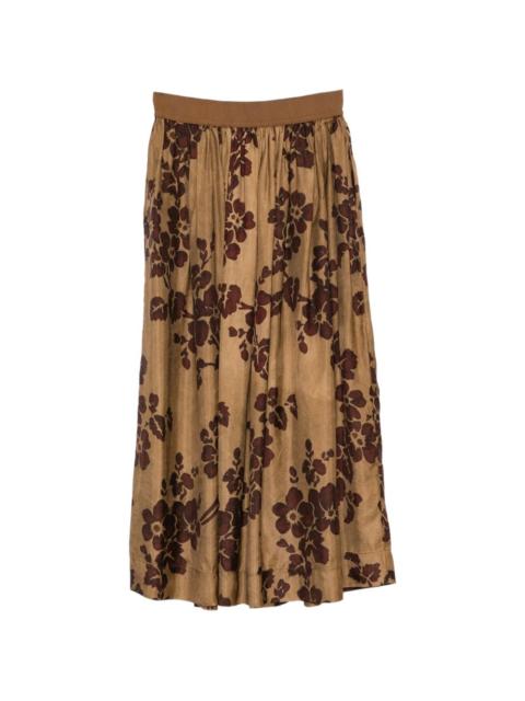 UMA WANG Gillian floral-print pleated skirt