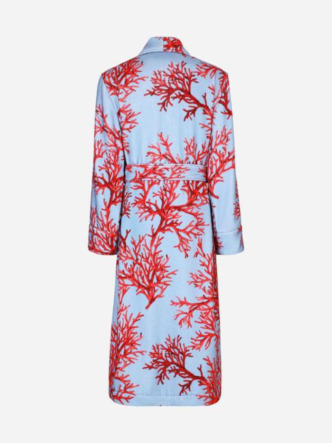 Dolce & Gabbana Coral-print cotton bathrobe