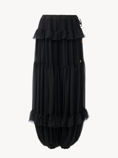 Chloé FLUID PLEATED PANTS IN SILK MOUSSELINE