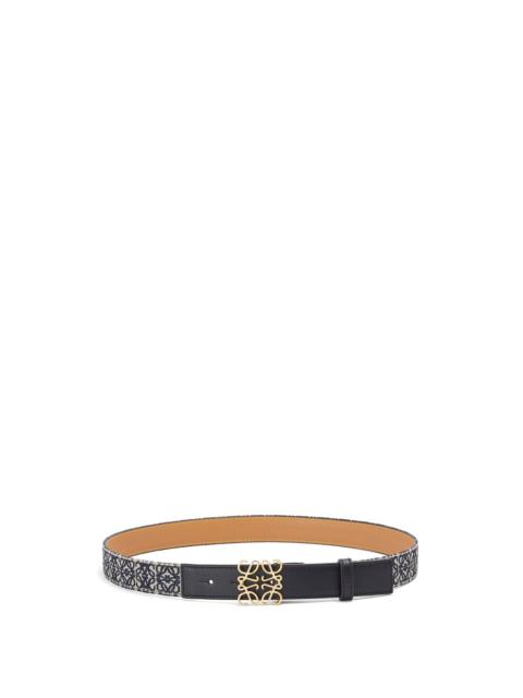 Loewe Anagram belt in jacquard and calfskin