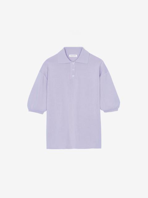 The Frankie Shop Nola Knit Polo Top - Lavender