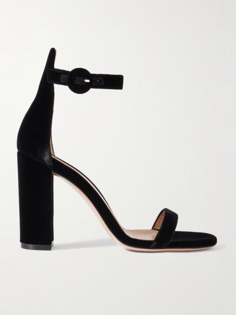 Gianvito Rossi Gaeta 105 velvet sandals Black