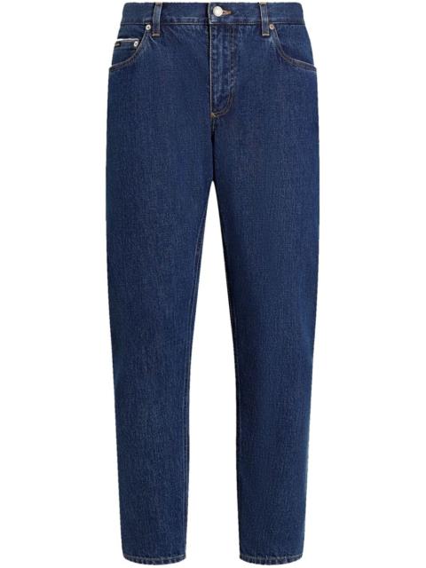 Dolce & Gabbana logo-plaque straight-leg jeans