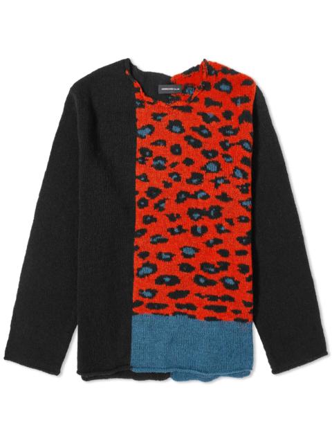 UNDERCOVER Undercover Panelled Leopard Crew Knit