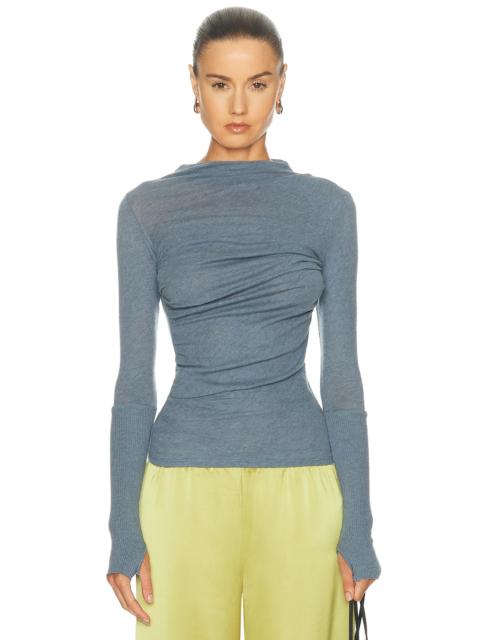 Enza Costa Cashmere Jersey Twist Top