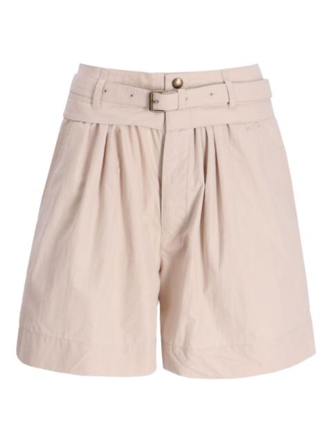 Isabel Marant Danica Ga belted pleated shorts