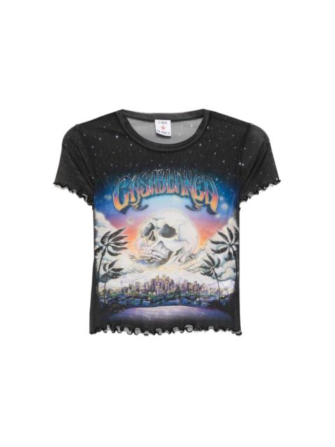 CASABLANCA printed mesh T-shirt