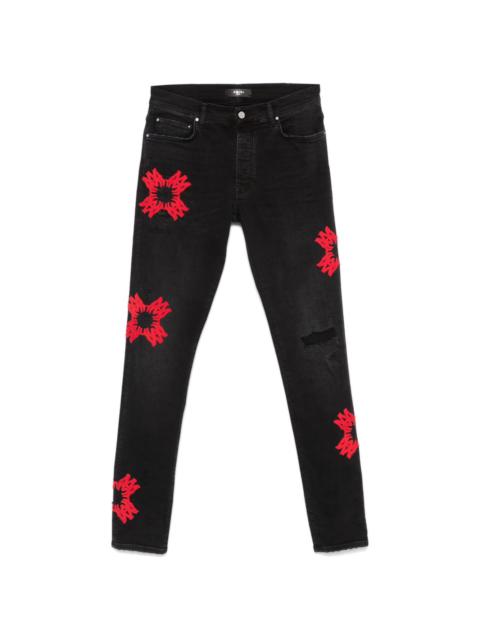 AMIRI MA Quad-appliqué skinny jeans