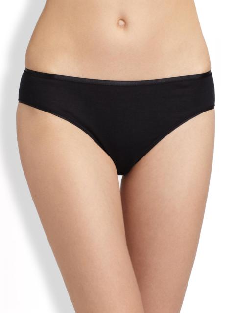 HANRO Women's Cotton Seamless High-Cut Full Brief - Black