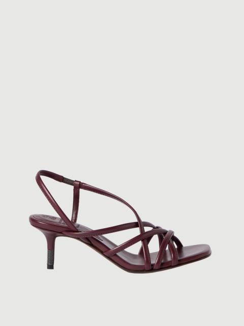 Brunello Cucinelli Calfskin city heels with precious details