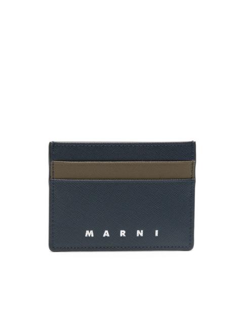Marni logo-debossed leather cardholder