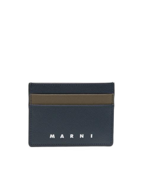 logo-debossed leather cardholder