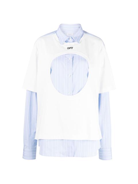 Meteor layered cotton shirt