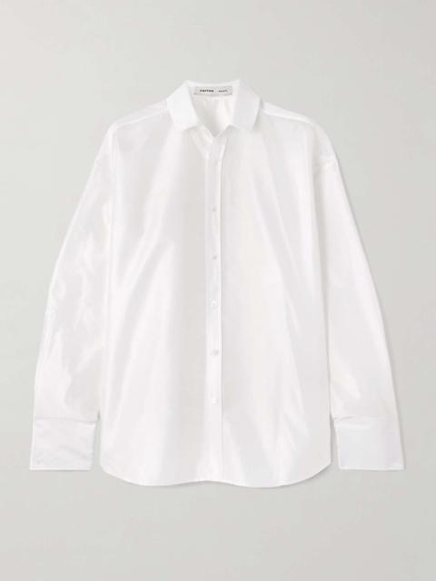 Carven Pearl-embellished taffeta shirt White