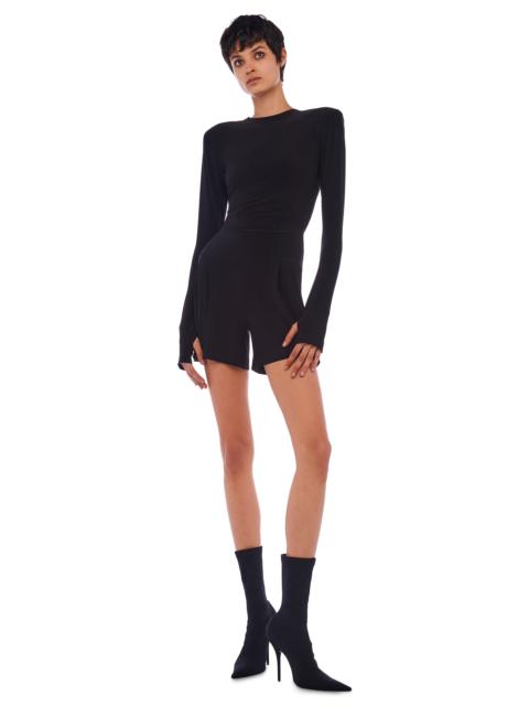 NORMA KAMALI SHOULDER PAD CREW TOP