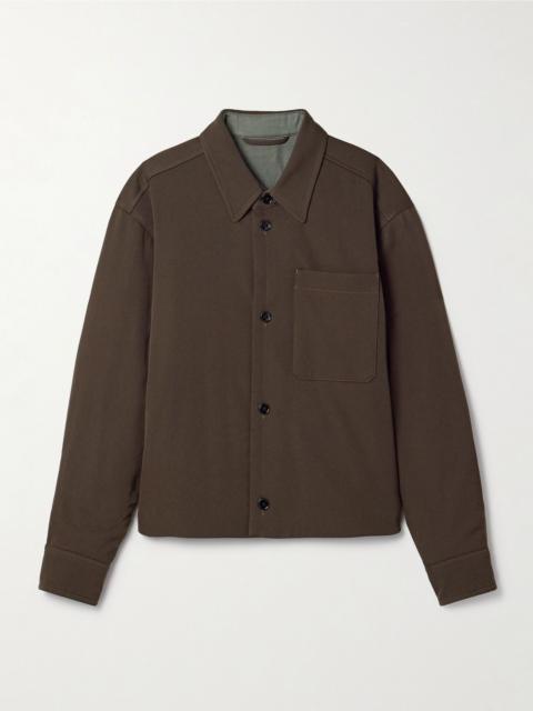 Lemaire Oversized padded wool-twill jacket Dark brown