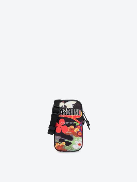Moschino ALLOVER FLOWERS PHONE POUCH