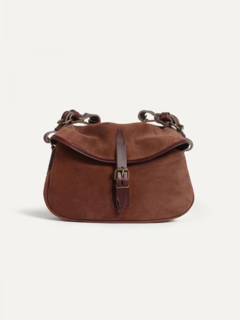 Bleu de Chauffe MUSETTE XS FISHERMAN'S BAG / SUEDE - RUBY BROWN