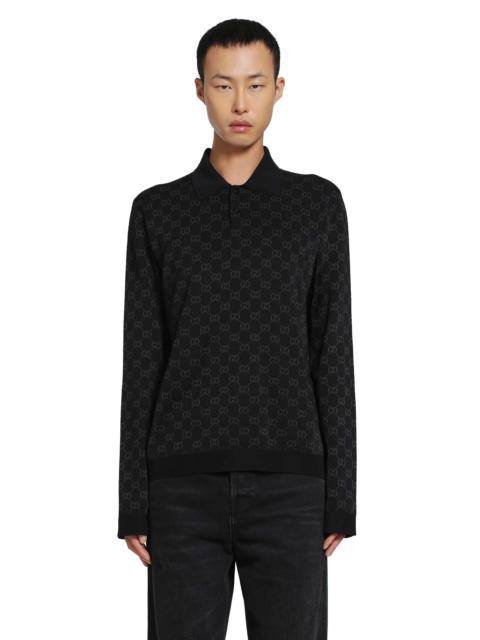 GUCCI Viscose Gg Jacquard Polo Shirt