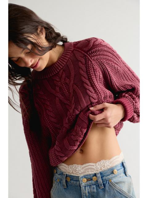 FREE PEOPLE Frankie Cable Knit Sweater