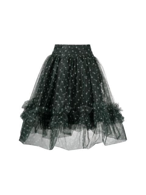 Molly Goddard Bonnie polka dot tulle midi skirt