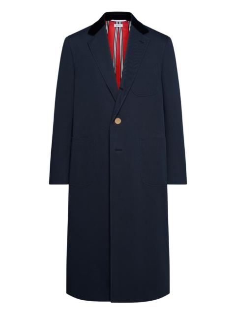 Thom Browne velvet-collar coat
