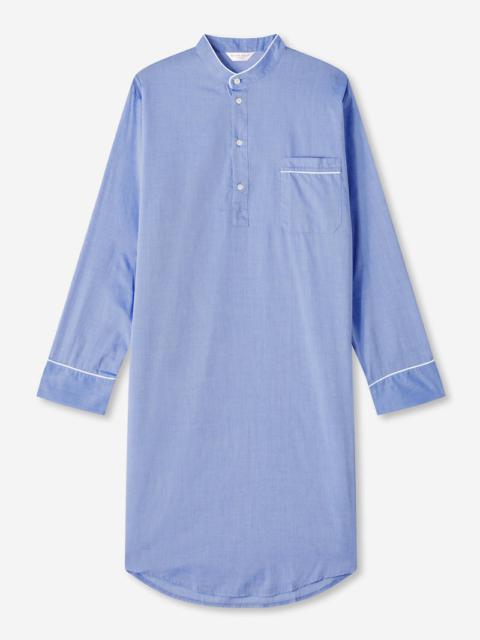 Derek Rose Men's Nightshirt Amalfi Cotton Batiste Blue