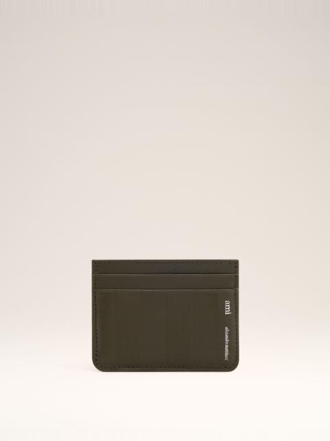 AMI Paris GREEN LEATHER MIDI CARD HOLDER