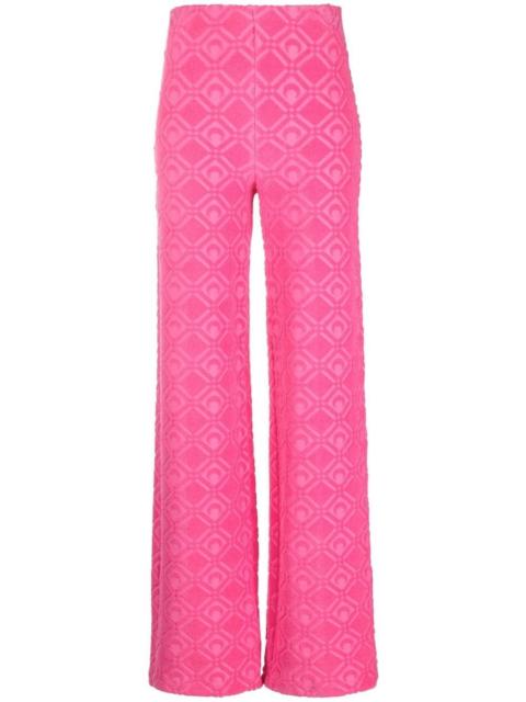 Marine Serre Moon Sponge flared trousers