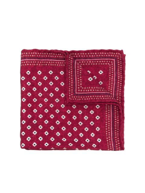 Brunello Cucinelli geometric-print pocket-square