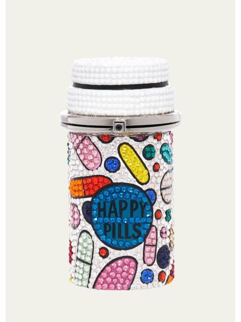 JUDITH LEIBER Prescription Bottle 'Happy Pills' Crystal Pillbox
