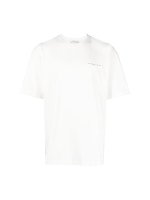 ih nom uh nit Black Pearl Roses logo-print T-shirt