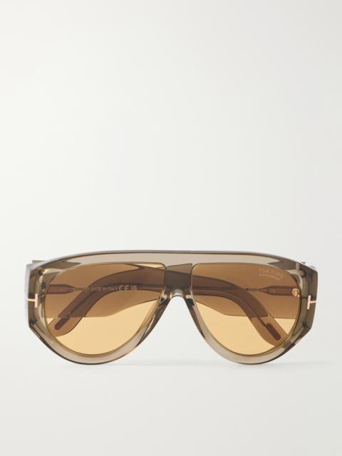 TOM FORD Bronson D-frame Tortoiseshell Acetate Sunglasses
