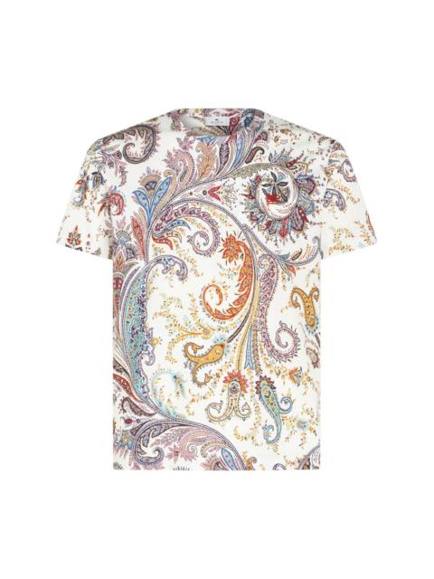 paisley-print cotton T-shirt