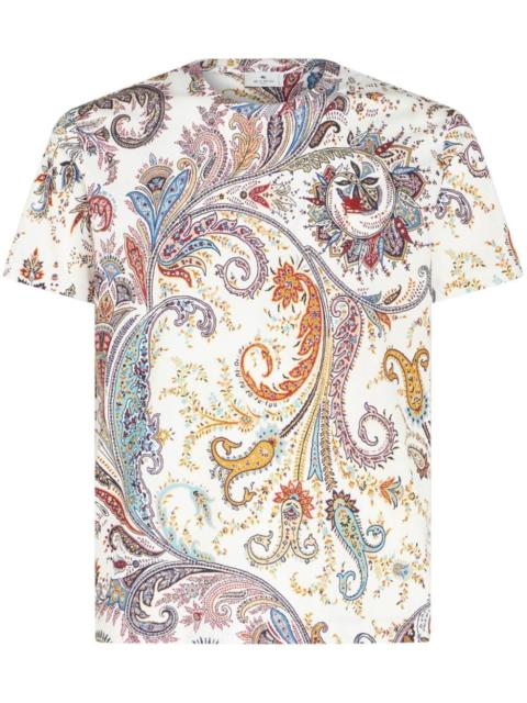 paisley-print cotton T-shirt