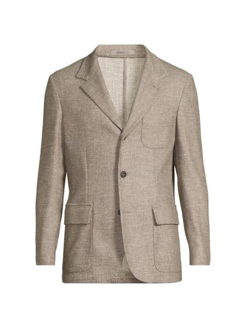 CORNELIANI Men's Virgin Wool-Blend Blazer - Natural
