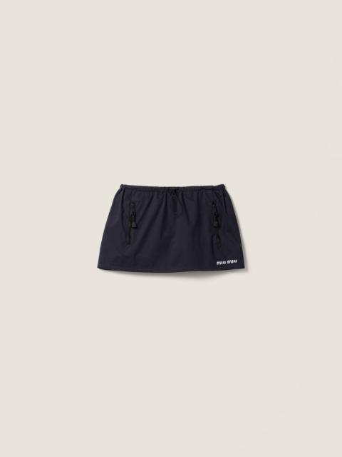 Miu Miu Washed gabardine miniskirt