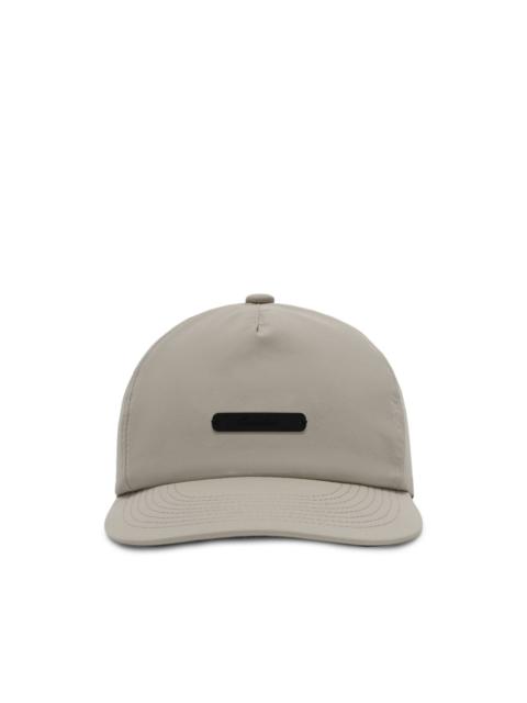 ESSENTIALS logo-plaque five-panel cap