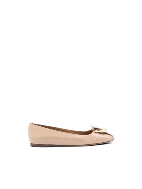 FERRAGAMO ring-detail ballet flats