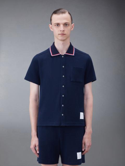 Thom Browne textured short-sleeved shirt