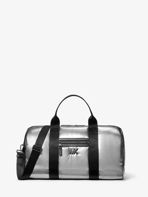 MICHAEL KORS Brooklyn Medium Metallic Puffy Duffel Bag