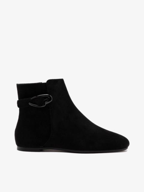 Larroudé Mini Verona Boot In Black Suede